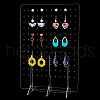 Transparent Acrylic Slant Back Earring Display Stands EDIS-WH0029-94-1