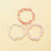 3Pcs 3 Style Natural & Synthetic Mixed Gemstone Chips Beaded Stretch Bracelets Set for Women BJEW-FZ00008-3