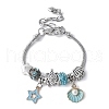3Pcs 3 Styles Ocaen Theme European Beads Charm Bracelet Set for Women BJEW-JB11587-3