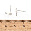 S925 Sterling Silver Stud Earrings EJEW-P305-02F-P-5