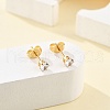 304 Stainless Steel Stud Earrings EJEW-I229-03G-A-1