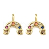 Brass Micro Pave Cubic Zirconia Pendants KK-L231-04G-02-1