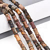 Natural Polychrome Jasper/Picasso Stone/Picasso Jasper Beads Strands G-T140-91-1
