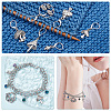 16Pcs 8 Style Mushroom Tibetan Style Alloy Pendant Stitch Markers HJEW-NB00018-5