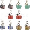  Natural Gemstone Pendants G-NB0002-13P-1