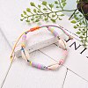 Adjustable Nylon Cord Braided Bead Bracelet BJEW-JB05729-01-5