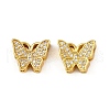 Brass Clear Cubic Zirconia Beads KK-Q081-13B-MG-1