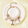Alloy European Beads Charm Bracelets BJEW-F495-10G-1