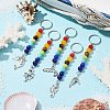 Marine Animal Alloy Keychains HJEW-JM01369-2