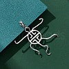 GOMAKERER 1Pc Rhodium Plated 925 Sterling Silver 5 Prongs Pendant Blank Cabochon Settings FIND-GO0001-75-3