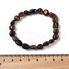 Natural Tiger Eye Bead Stretch Bracelets BJEW-K213-04-3