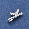 925 Sterling Silver with Cubic Zirconia Charms STER-Q004-01K-S-2