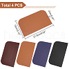 WADORN 4Pcs 4 Colors Imitation Leather Bag Flip Cover FIND-WR0010-45-2