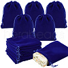   30Pcs Rectangle Velvet Pouches TP-PH0001-21B-1