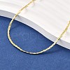 2MM Brass Flat Snake Chain Necklaces NJEW-M108-22G-1