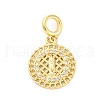 Brass Clear Cubic Zirconia European Dangle Pendants KK-D325-28G-07-1