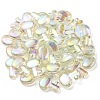 UV Plating Rainbow Iridescent Transparent Acrylic Beads OACR-C007-05-3