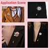 SUNNYCLUE 60Pcs Brass Lapel Pins with Round Pad Tray KK-SC0005-02-5