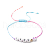 Adjustable Nylon Thread Cord Braided Beaded Bracelets BJEW-JB06402-3