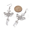 201 Stainless Steel Butterfly Dangel Earrings EJEW-JE05770-2