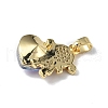 Real 18K Gold Plated Rack Plating Brass Micro Pave Clear Cubic Zirconia Pendants KK-C015-23G-14-3