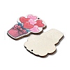 Single Face Printed Wood Big Pendants WOOD-B008-07-2