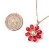 Glass & Glass Pearl Beads Pendants Necklaces for Women NJEW-MZ00106-06-3