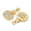Brass Micro Pave Cubic Zirconia Pendants KK-Q068-22G-2