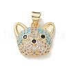 Brass Micro Pave Cubic Zirconia Pendants KK-M240-10-3