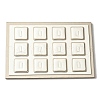 12-Slot Imitation Leather Jewelry Ring Display Stands ODIS-K005-12-1
