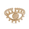 Ion Plating(IP) 304 Stainless Steel Eye Open Cuff Rings for Women RJEW-G285-76G-2