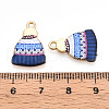 Winter Theme Printed Alloy Pendants PALLOY-H127-03G-01-01-3