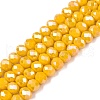 Electroplate Glass Beads Strands EGLA-A044-P6mm-B29-1
