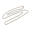 1.5mm Rack Plating Brass Wheat Chain Necklaces for Women Men MAK-L044-57P-1