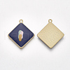 Smooth Surface Alloy Enamel Pendants PALLOY-T067-04A-2