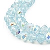 Baking Painted Transparent Glass Beads Strands DGLA-A034-J8mm-B04-3