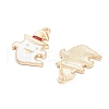 Halloween Theme Light Gold Plated Alloy Enamel Pendants ENAM-M219-14KCG-03-2
