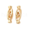 Oval Brass Fold Over Clasps KK-L289-005G-01-1