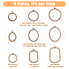 DICOSMETIC 9Pcs 9 Style Plastic Cross Stitch Embroidery Hoops FIND-DC0004-90-2