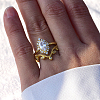 Brass Micro Pave Cubic Zirconia Stackable Rings for Women UG6552-3-2