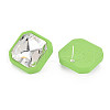 Crystal Rhinestone Square Stud Earrings with 925 Sterling Silver Pins for Women MACR-S275-039A-3