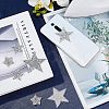 Fingerinspire 24Pcs 6 Style Star Glitter Hotfix Rhinestone DIY-FG0002-76-4