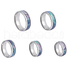 Unicraftale 5Pcs 5 Styles 201 Stainless Steel Finger Ring for Men RJEW-UN0002-98-1