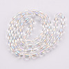 Electroplate Transparent Glass Beads Strands X-EGLA-T020-11-A02-2