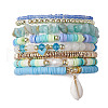 8Pcs 8 Style Natural Malaysia Jade & Pearl & Synthetic Hematite Beaded Stretch Bracelets Set BJEW-JB09733-1
