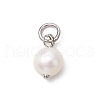 10Pcs 2 Colors Natural Cultured Freshwater Pearl Potato Charms PALLOY-JF03920-4