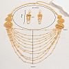 Alloy Heart Multilayer Necklace & Earrings Set for Women's Banquet FY9686-2