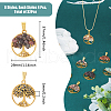 32Pcs 8 Colors Tibetan Style Alloy Pendants PALLOY-FH00018-2
