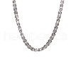 Stainless Steel Byzantine Chains Necklaces & Bracelets Sets for Men WGE5587-01-5