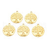 Ion Plating(IP) 201 Stainless Steel Pendants STAS-T063-186G-1
